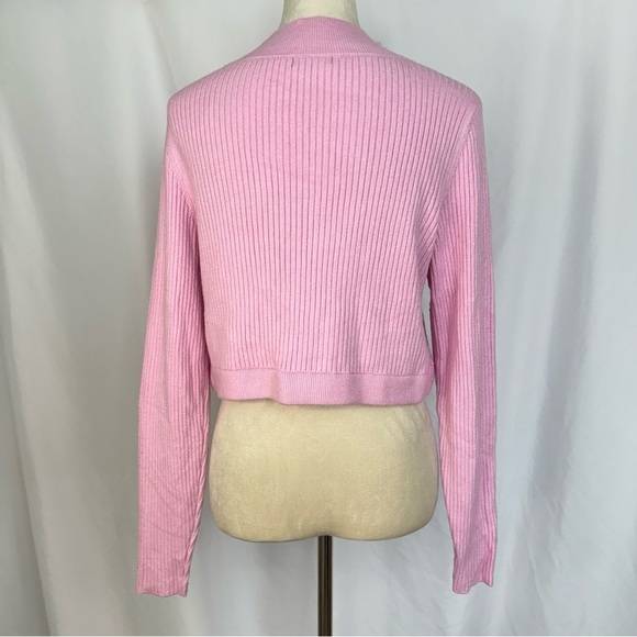 Wild Fable Sweater Junior Size XXL Cropped Pullover Turtleneck Long Sleeve‎ Pink - Picture 5 of 11